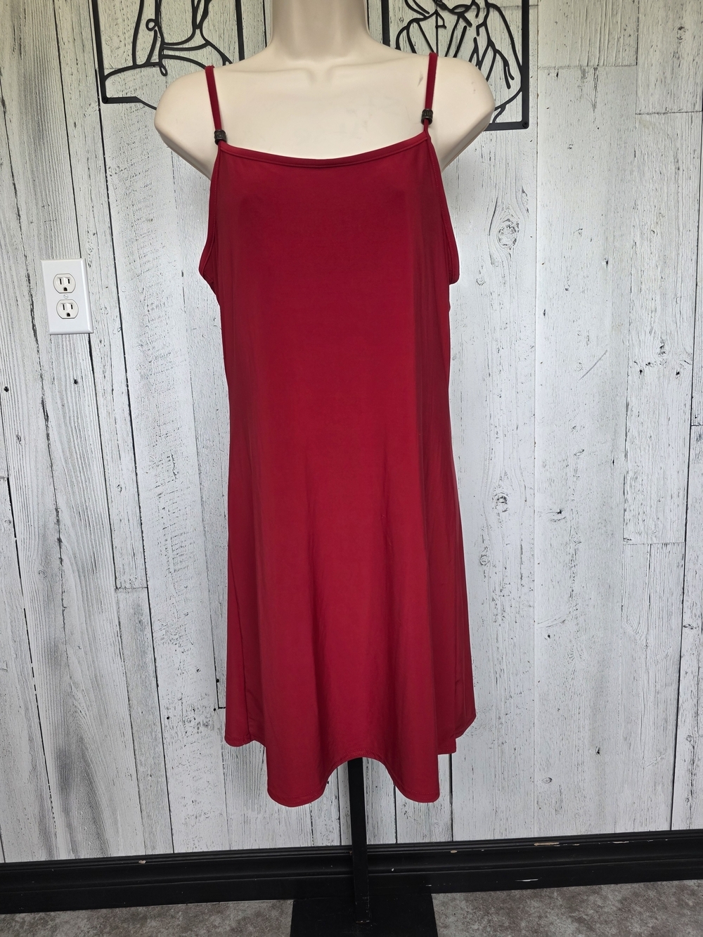 Baltex BODY I.D. Red Swim Dress One Piece Bathing Suit Size Large